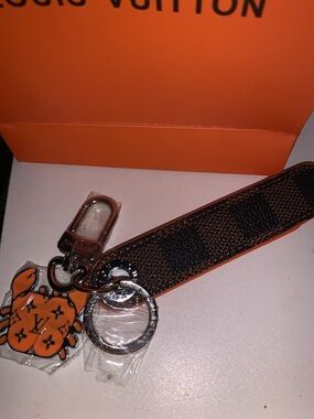 Monogram Crab Damier Strap bag/purse charm keychain